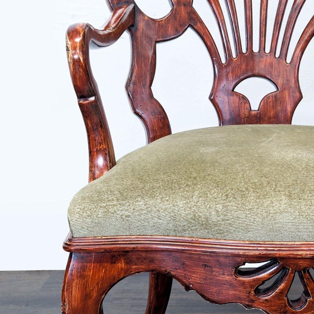 Chippendale Style Mahogany Ribbon-Back Armchair For Sale In San Francisco - Image 6 of 9