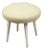 Vintage Italian Stool in Beige Fabric, 1980s For Sale