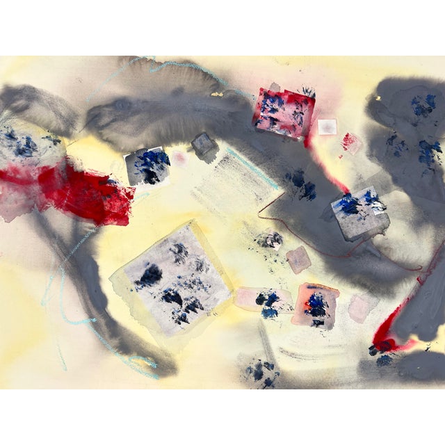 Abstract Expressionism Figures at Work or Play Abstraction Watercolor and Acrylic by Ricardo De Silva For Sale - Image 3 of 6