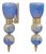 Murano Glass Blue Wall Sconces with Gold Dust Inclusions, 2000, Set of 2 For Sale