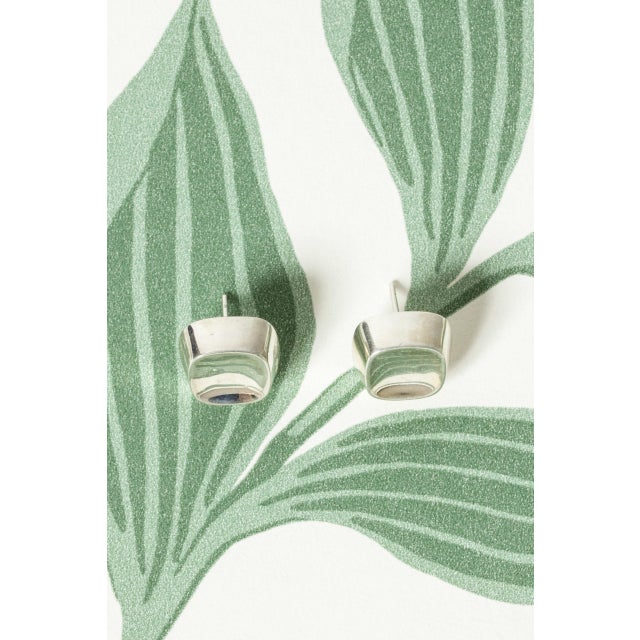 Mid-Century Modern Squares Earrings by Sigurd Persson, Set of 2 For Sale - Image 3 of 6