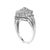 Contemporary 10K White Gold 1/2 Cttw Diamond Pear Shaped Cluster Ring (H-I Color, I1-I2 Clarity) - Ring Size 7 For Sale - Image 3 of 6