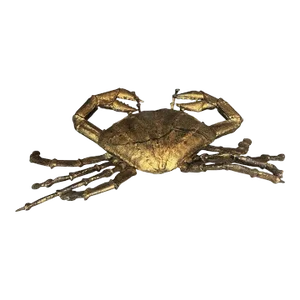 Gilt-Metal Crab Sculpture Attributed Daniël d'Haeseleer , B. 1947