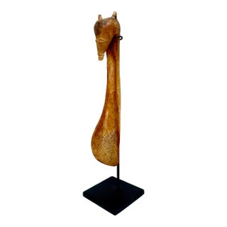 Antique Papua New Guinea Azera Banana Scraper Spoon on Stand For Sale