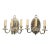 Pair 1900s Silver Plated Caldwell Sconces For Sale