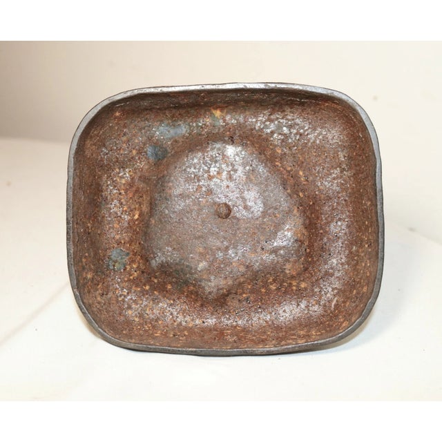 Rare Antique Hubley Cast Iron Japanese Girl Instrument Heavy Figural Doorstop For Sale - Image 12 of 12