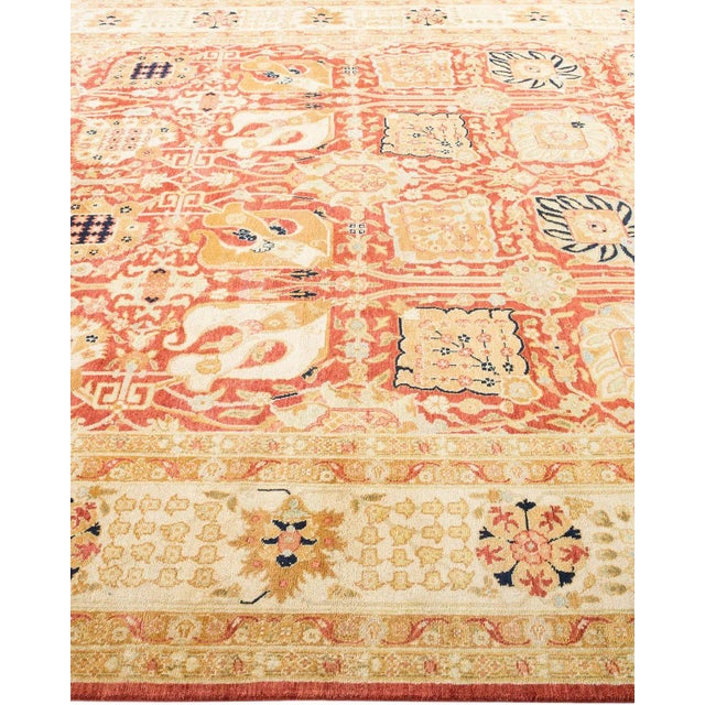 Solo Rugs Vintage Traditional Hand Knotted Wool Area Rug, Orange - 8'0" X 10'2" For Sale - Image 4 of 9