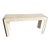Postmodern Polished Tessellated Stone/Shell Console Table With Brass Inlay For Sale