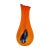 Mid-20th Century Orange Art Glass Vase For Sale - Image 4 of 6
