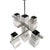 Mid-Century Modern Cubic Chandelier in Chromed Metal by Gaetano Sciolari for Mazzega, 1970s For Sale - Image 3 of 7