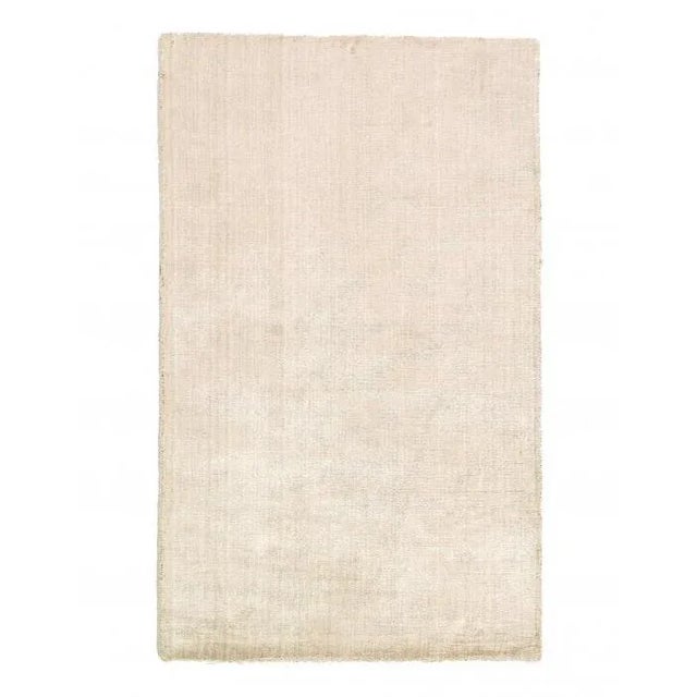 2020s Beige Color Hand Knotted Modern Rug For Sale - Image 4 of 4