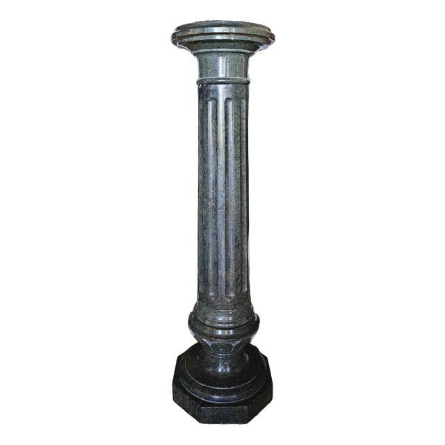 Italian Green Marble Column For Sale