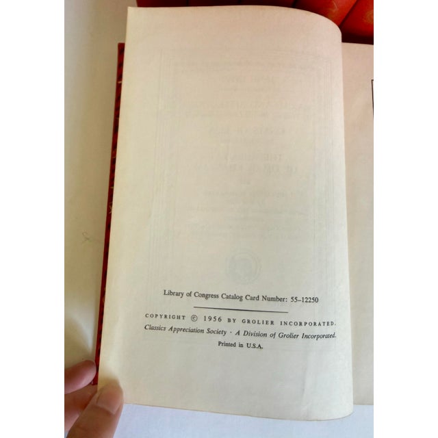 1956 Set of 9 Grolier Classics Red Decorative Library Books For Sale - Image 10 of 10