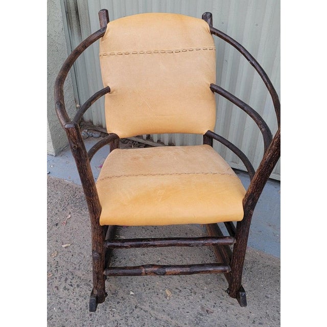 Old Hickory Barrel Back Rocking Chair For Sale - Image 11 of 11