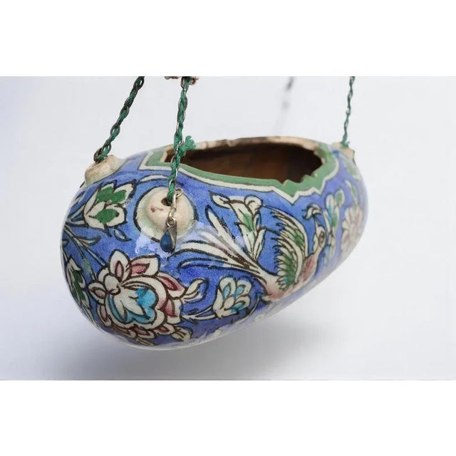 1950s Polychrome Kashkul Begging Bowl Pottery, 1950s For Sale - Image 5 of 18