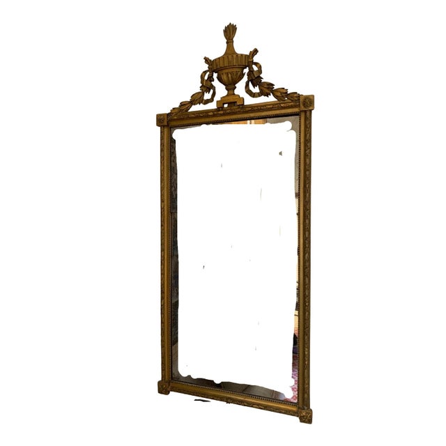 19th Century French Gilded Mirror with Urn Decoration, 1870 For Sale - Image 9 of 9