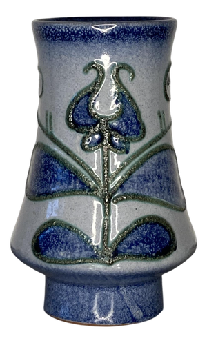 Florale Vase in Ceramic from Strehla Keramik, 1960s