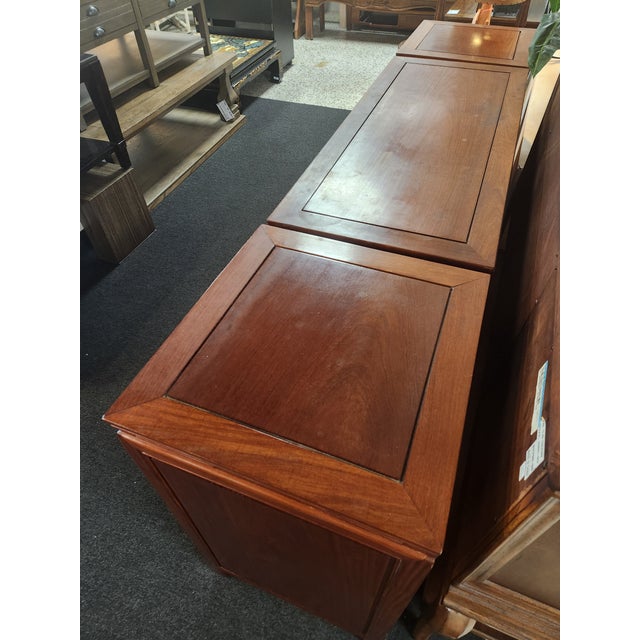 1960's George Zee Rosewood Oriental Style Stereo Cabinet For Sale - Image 10 of 17