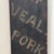 American Exquisite 20th Century Wood Butcher Shop Large Tombstone Trade Sign Advertising Beef, Veal, Pork, Lamb For Sale - Image 3 of 17