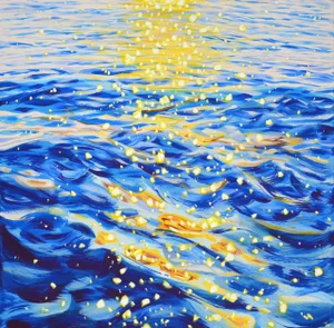 Glare on Waves 8. Original Contemporary Painting by Iryna Kastsova