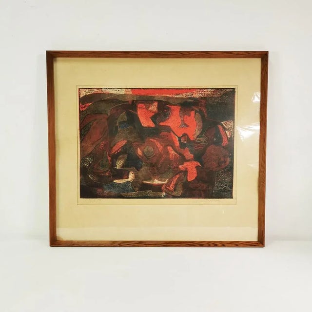 Helle Thorborg, Composition, 1967, Lithograph, Framed For Sale - Image 9 of 10