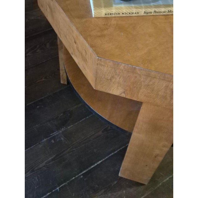 1930s Finnish Modern Art Deco Octagonal 2-Tier Coffee Table, 1930s For Sale - Image 5 of 11