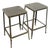 Cb2 Flint Metal Counter Stools, Pair For Sale