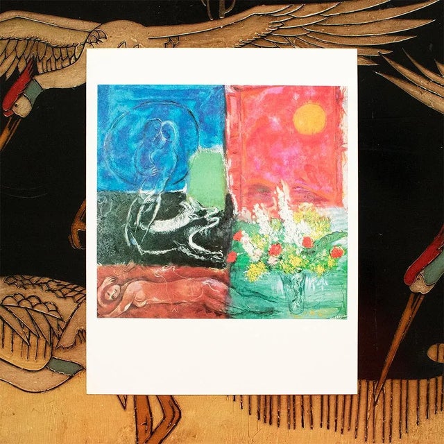 Modern 1972 After Marc Chagall "The Sun of Poros", Full-Color Parisian Print For Sale - Image 3 of 7