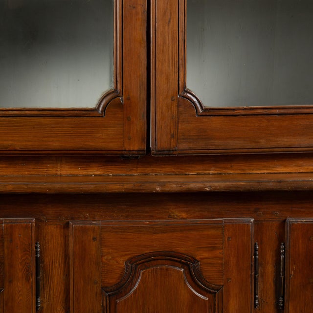 Late 18th Century Large French Bookcase Deux Corps Display Cabinet For Sale - Image 9 of 12