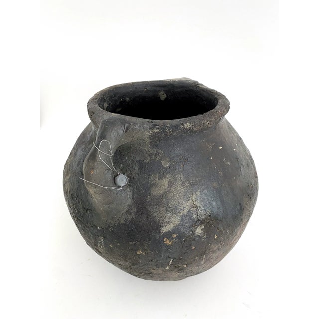 Black Antique Turkish Yoghurt Pottery Vessel For Sale - Image 8 of 10