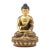 Early 20th C. Nepalese 24k Gold Leaf Over Heavy Copper Meditating Shakyamuni Buddha For Sale
