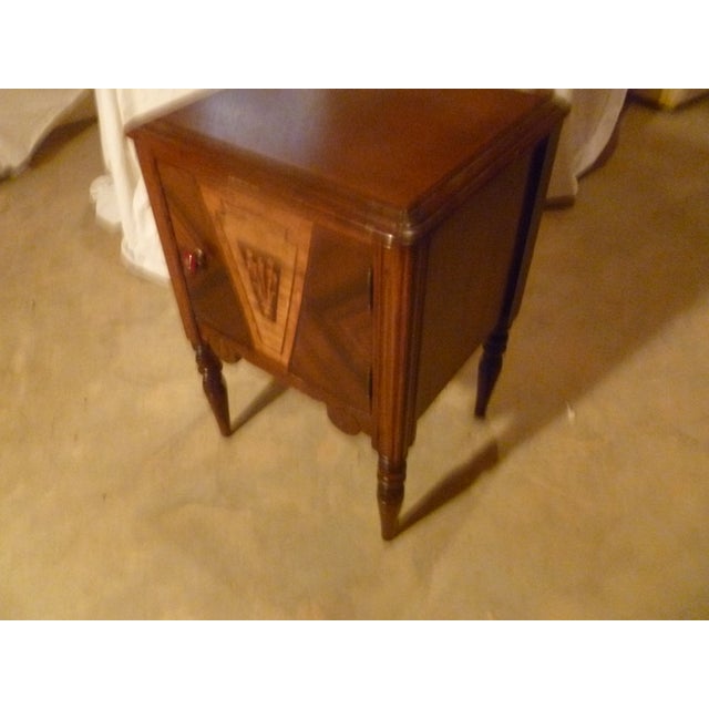 19th Century Italian Side Table With Storage Nightstand Inlay Craft Work For Sale - Image 4 of 8