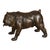 A vintage life-size bronze bulldog sculpture, American art. This vintage American art piece, a life-size bronze sculpture...