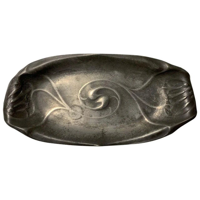 Hugo Leven Kayserzinn Art Nouveau Tray / Dish, Germany, circa 1900 For Sale In Chicago - Image 6 of 6