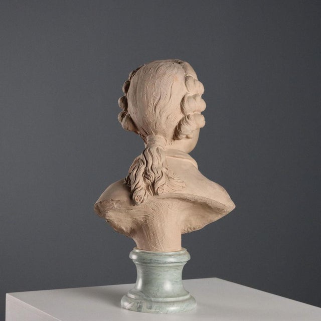 Ceramic Young Boy Terracotta Bust For Sale - Image 7 of 10