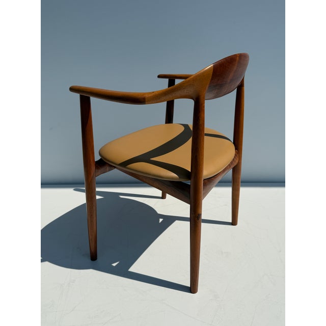 Mid-Century Modern 1960s Mid Century Teak Desk Chair For Sale - Image 3 of 12