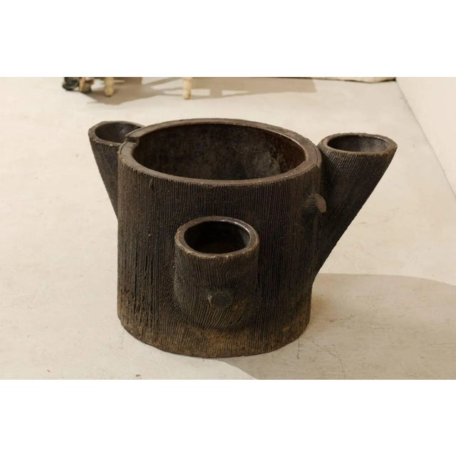 Contemporary Vintage Mid Century Tree Trunk Shaped Multi-Level Planter For Sale - Image 3 of 8