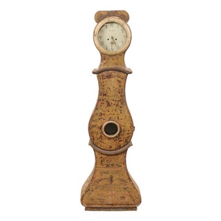 19th Century Swedish Floor Clock in Warm Tones For Sale