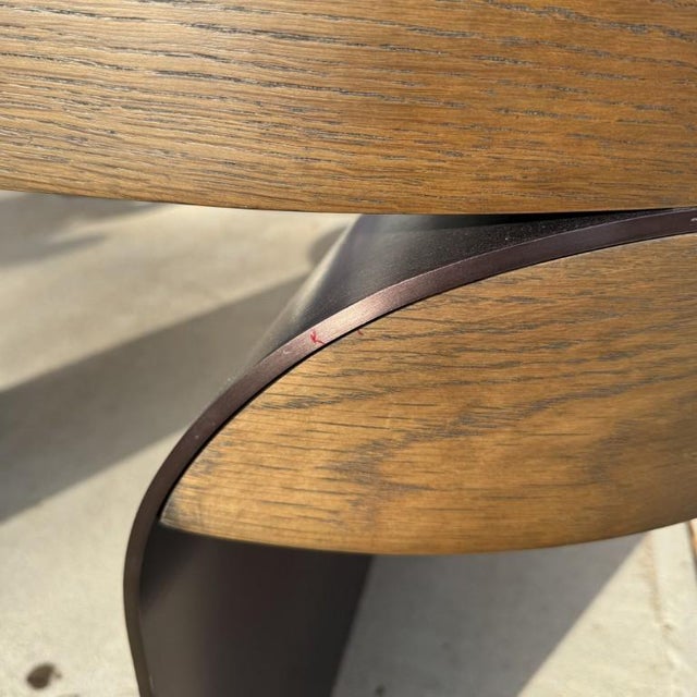 Brown Restoration Hardware Elodi Desk in Brown Oak For Sale - Image 8 of 10