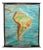 Vintage South America Pull Down Map Wall Chart Poster For Sale