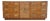 Dixie Furniture Solid Walnut Campaign Style 70" Triple Door Dresser 545-235 For Sale