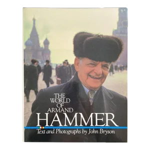 1985 the World of Armand Hammer by John Bryson, Hardcover Coffee Table Book