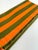 1960s Mid-Century Modern Orange and Olive Green Striped Cotton Napkins - Set of 6 For Sale In Little Rock - Image 6 of 8
