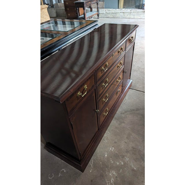 Wood Late 20th Century Hickory Chair Historical James River Plantations Mahogany Sideboard Buffet For Sale - Image 7 of 9