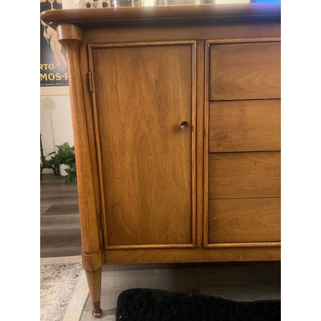 Mid-Century Modern 1960s Credenza Nordic Style, Copper Details For Sale - Image 3 of 11