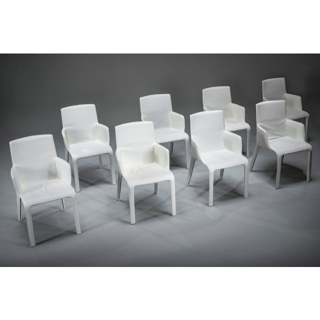 Gio Dining Chairs in Ecru Leather by Walter Knoll, Germany, 2000s, Set of 8 For Sale - Image 13 of 18