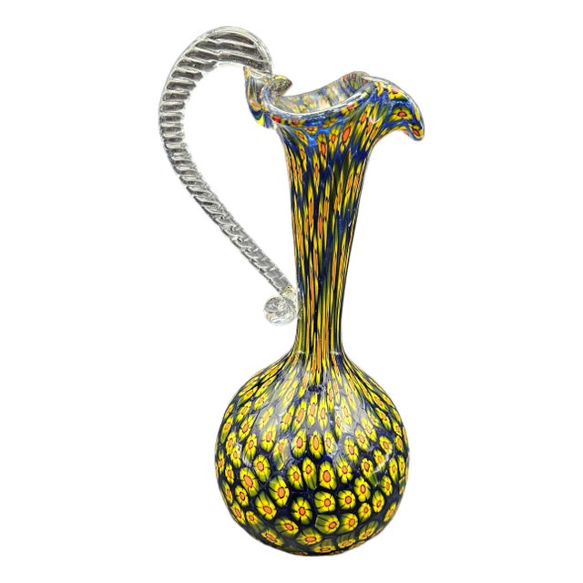 Murano Murrine Glass Vase by Fratelli Toso for Made Murano Glass, 1950s For Sale