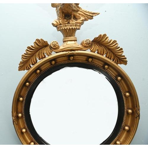 Regency Revival Gilt and Glass Eagle Mirror For Sale - Image 5 of 7