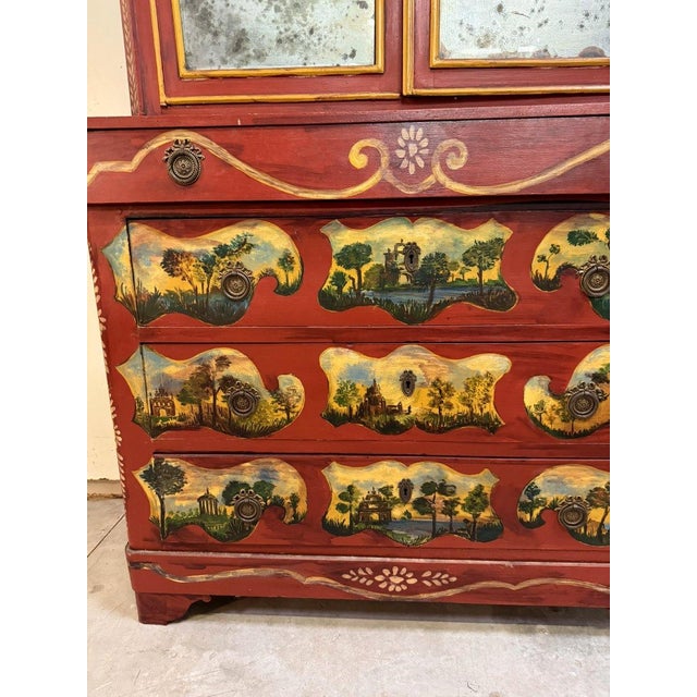 Venetian Louis XV Style Lacquered Wood Bookcase For Sale - Image 5 of 13