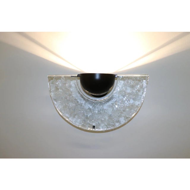 Itre Mauro Marzollo Murano Hand Cast Glass Wall Lamp For Sale - Image 4 of 13